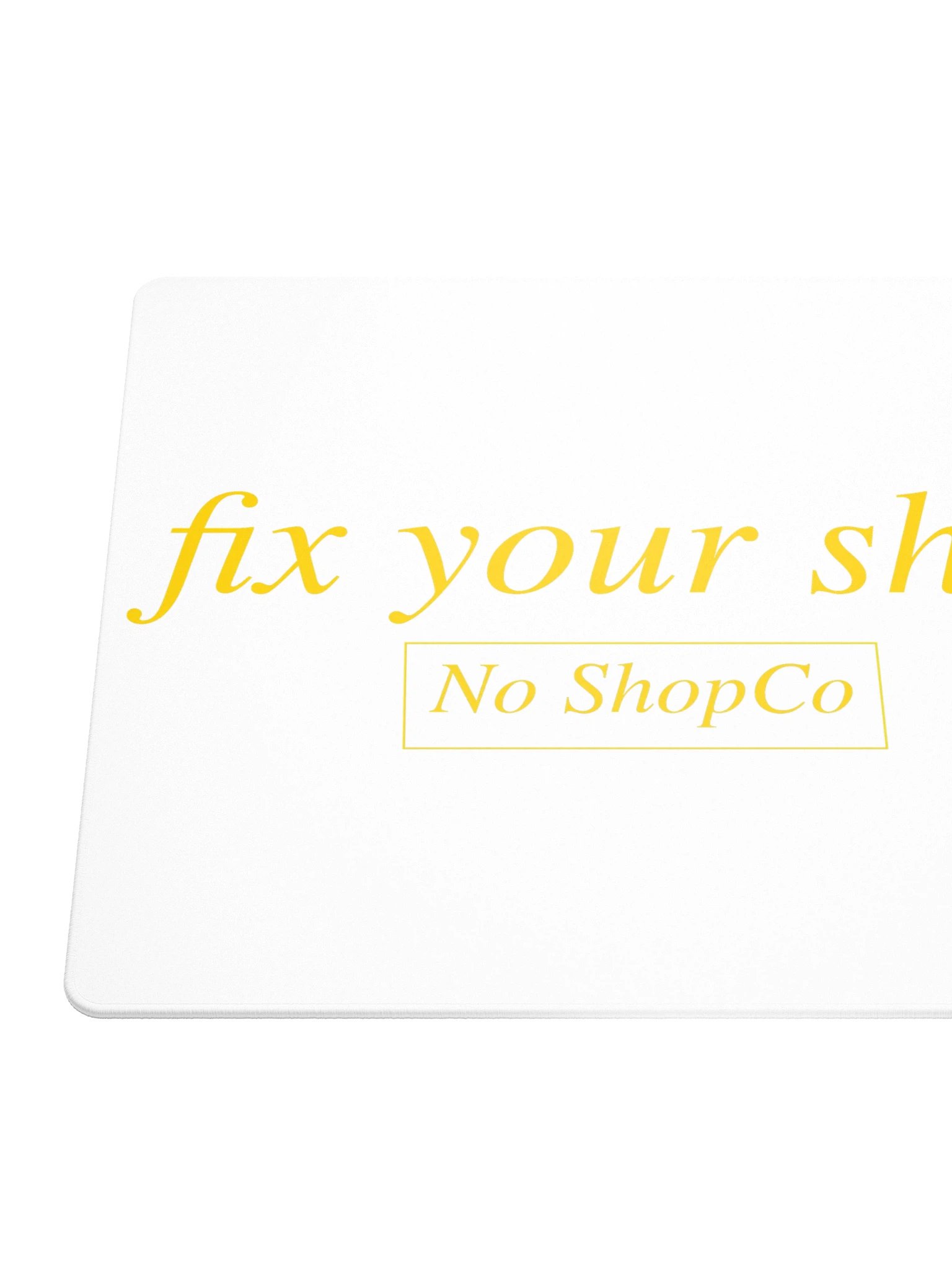 No ShopCo Gaming Mouse Pad - Yellow on White product image (6)