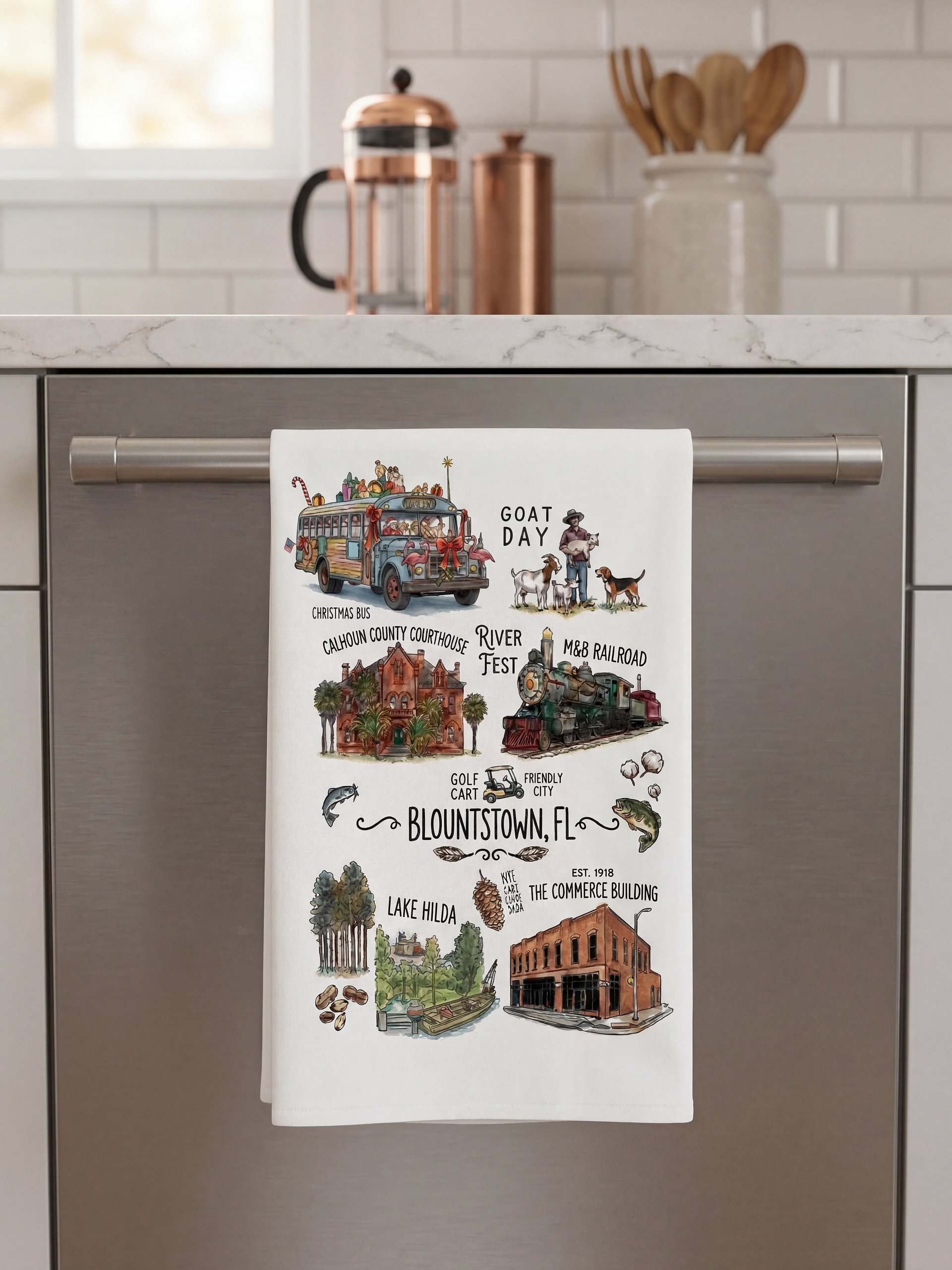 Blountstown Sack Flour Dish Towel product image (2)