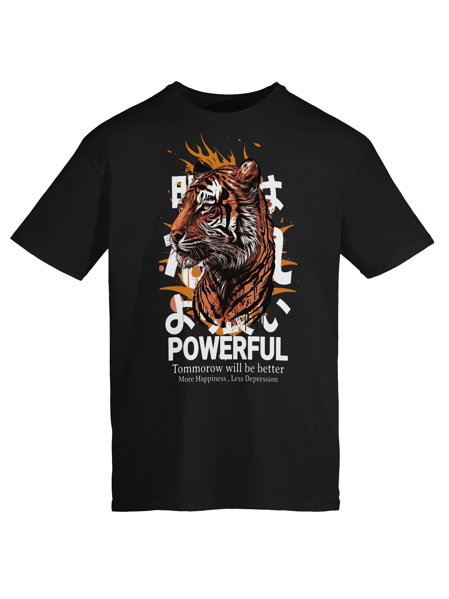 Powerful Tiger Japanese Style Graphic Unisex Softstyle T-Shirt product image (4)