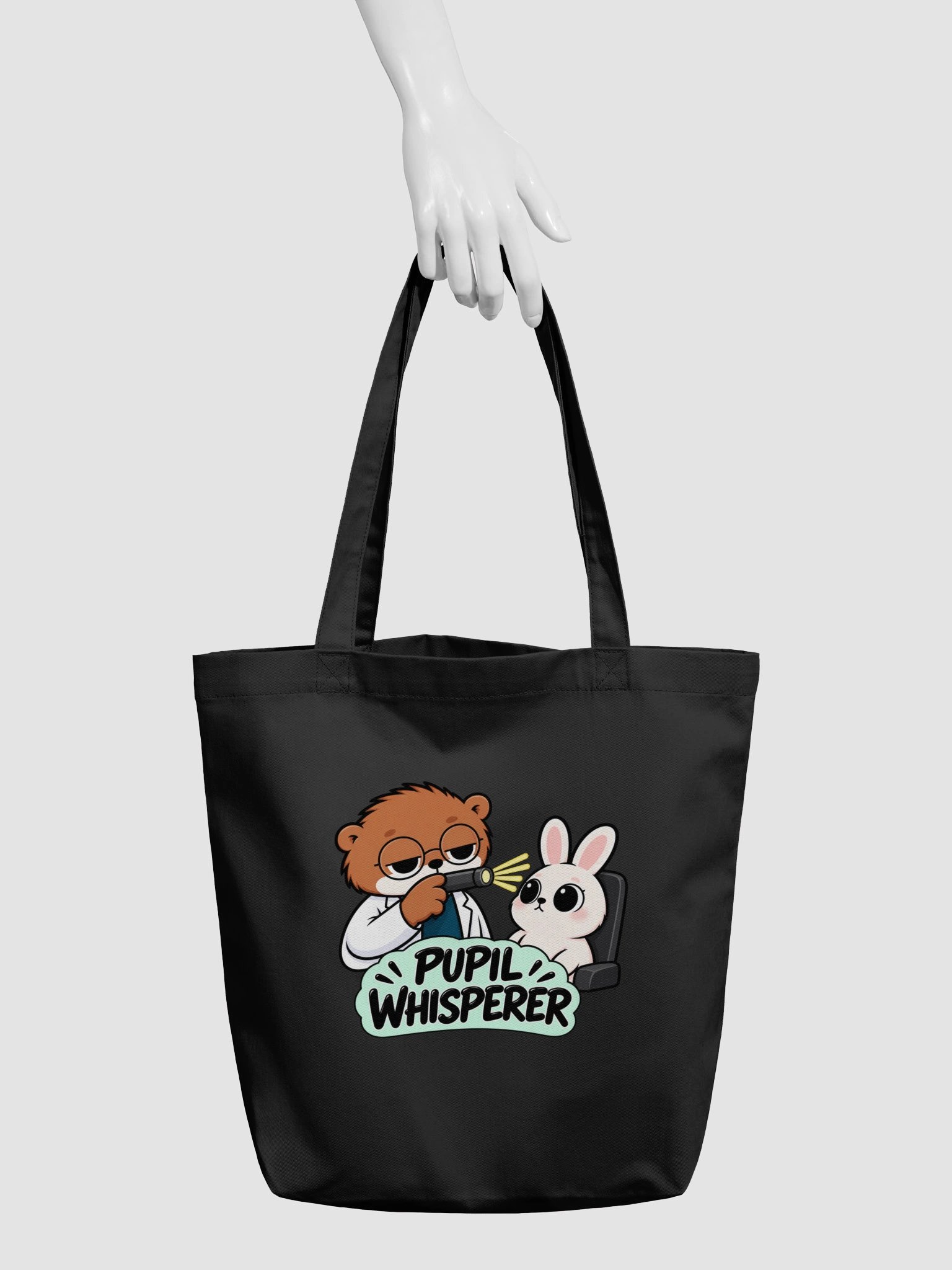 Sleepy Optometrist Pupil Whisperer Black Tote product image (2)