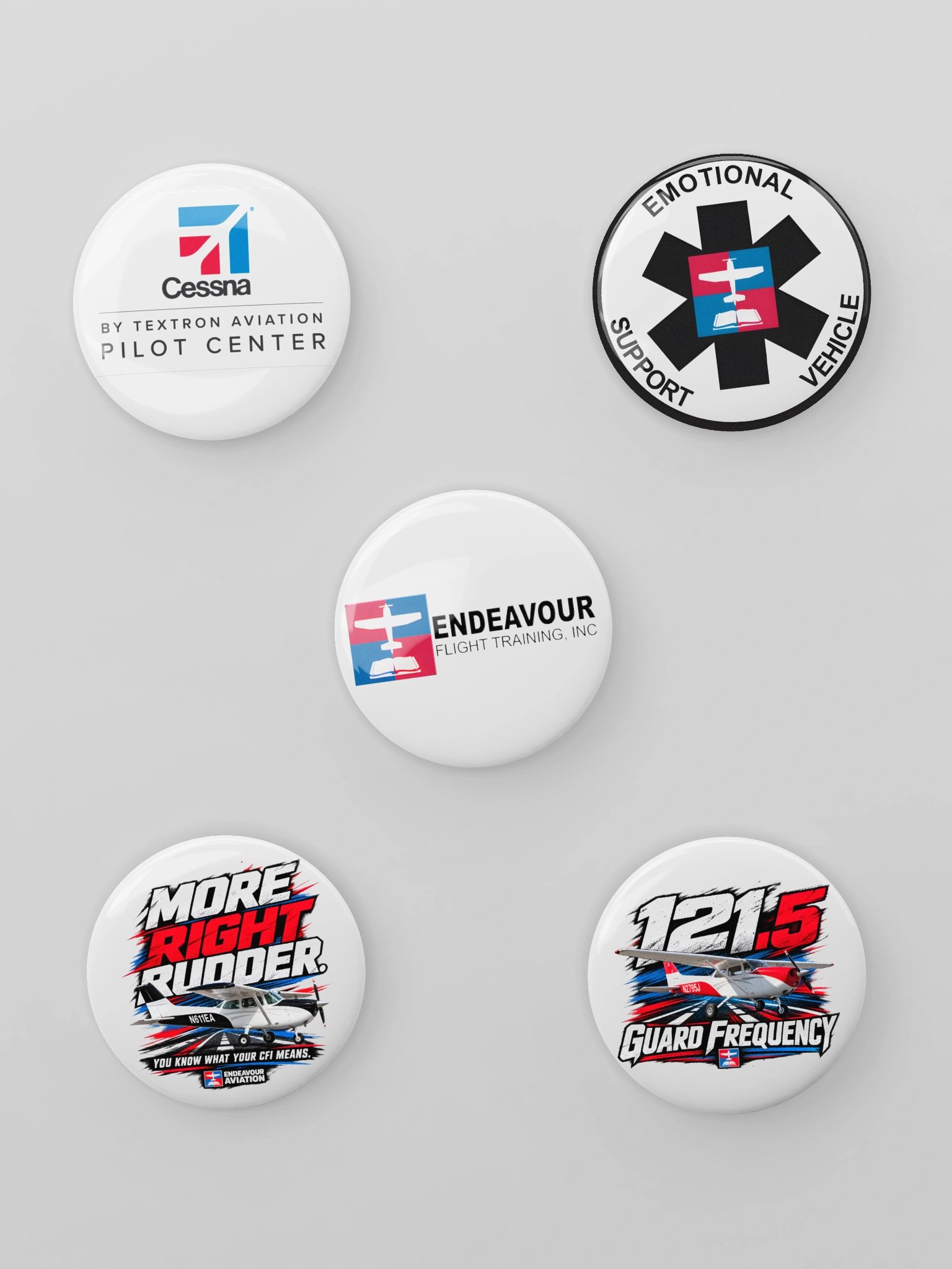 Endeavour Aviation | Pilot Button Pin Collection – 5-Pack product image (2)