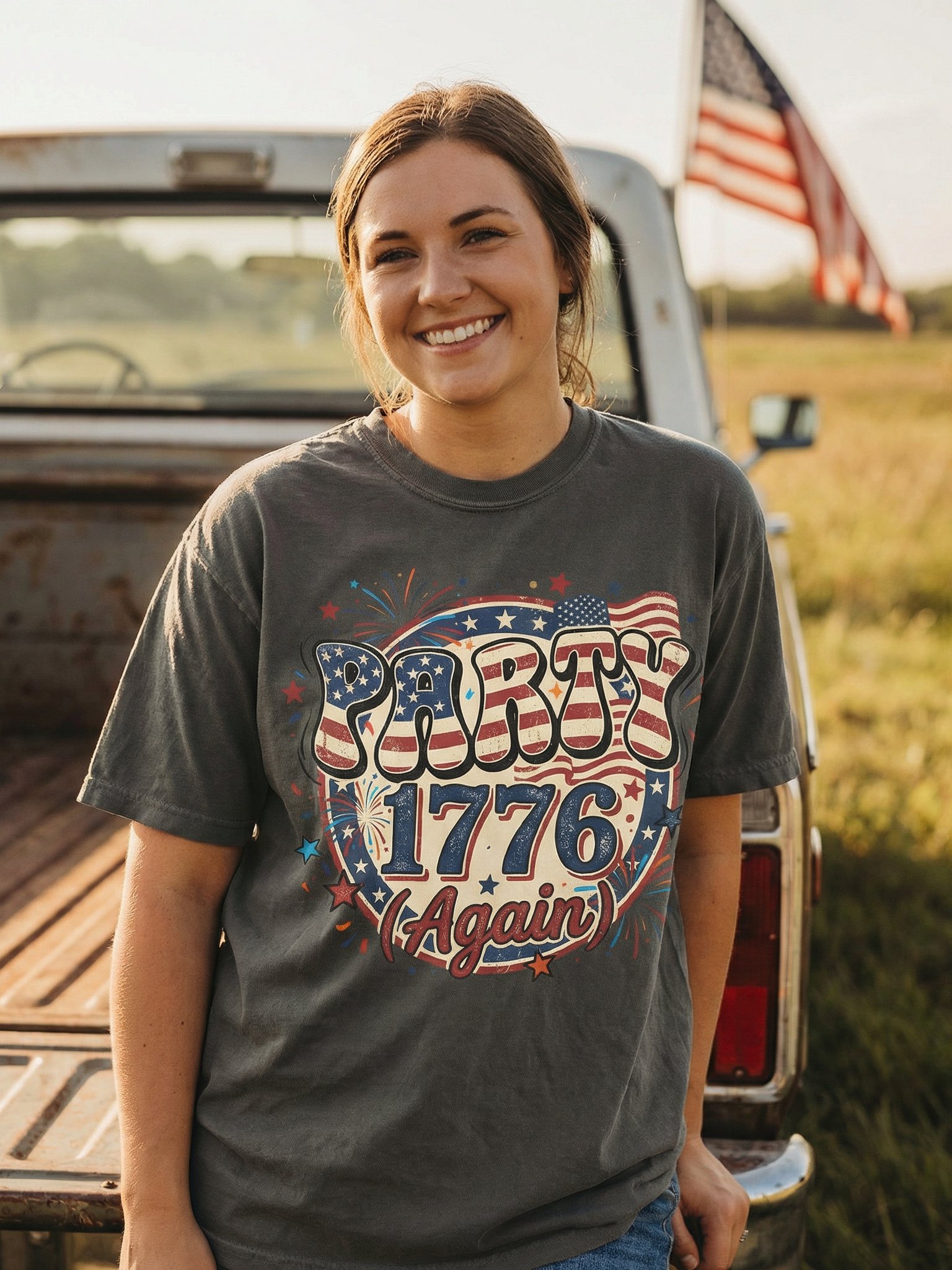 Party Like It Is 1776 Again Shirt, Patriotic 4th of July Tee product image (77)