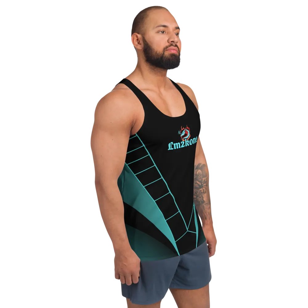 LM2Kone cyan - Customizable Tank Top - 5% elastane product image (7)