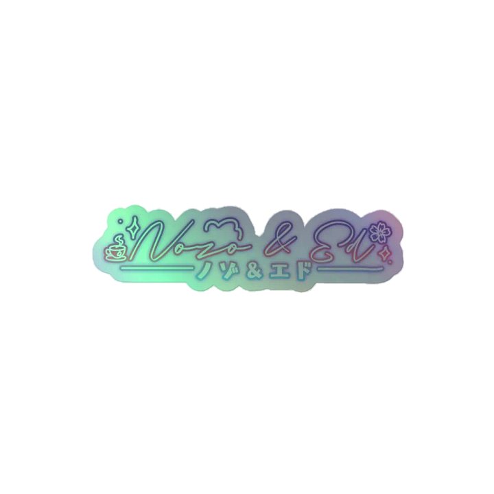 Nozo & Ed Signature Logo kiss cut holographic sticker product image (2)
