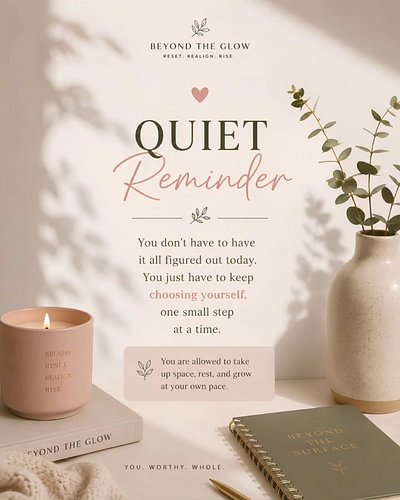 A gentle reminder for today... 🤍

You don't have to have everything figured out.

You don't have to carry every burden perfec...