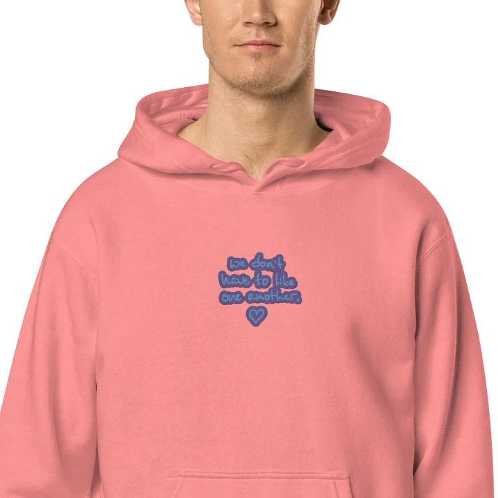 ONE ANOTHER (violet) embroidered pigment hoodie product image (2)