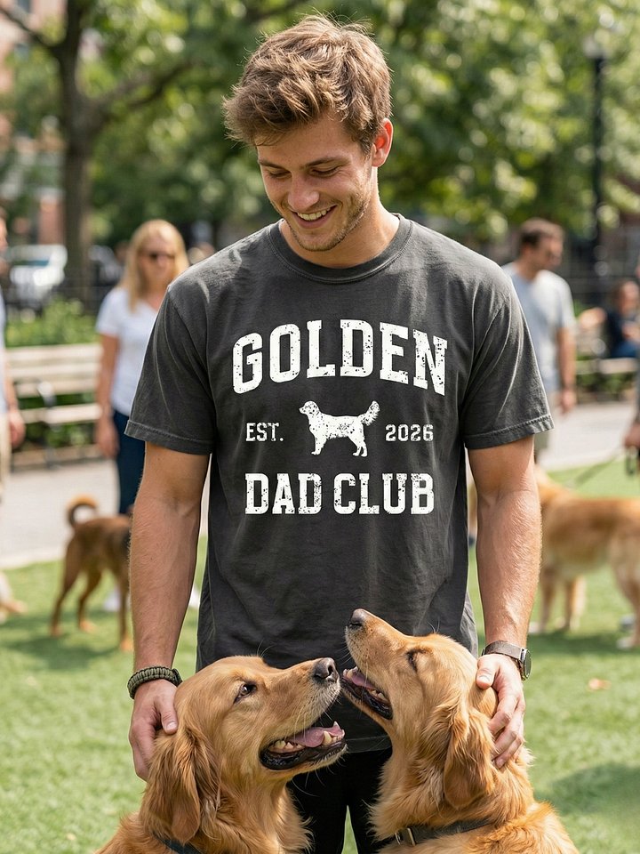 Golden Retriever Dad Club Shirt | Comfort Colors 1717 Vintage Dog Dad Tee product image (1)