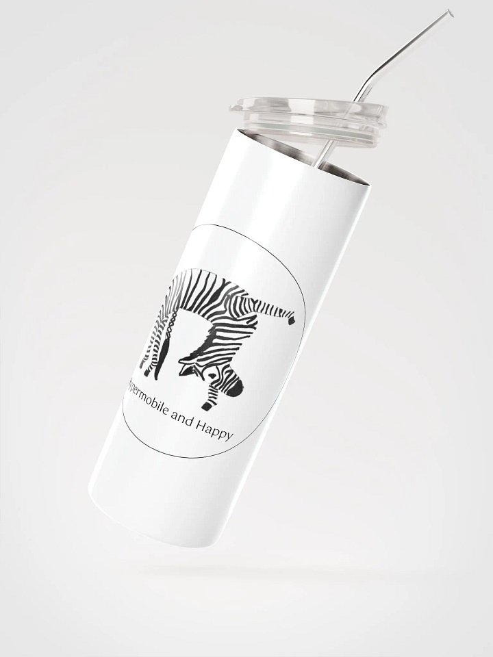 Stainless Steel Bendy Zebra Tumbler with Straw product image (2)