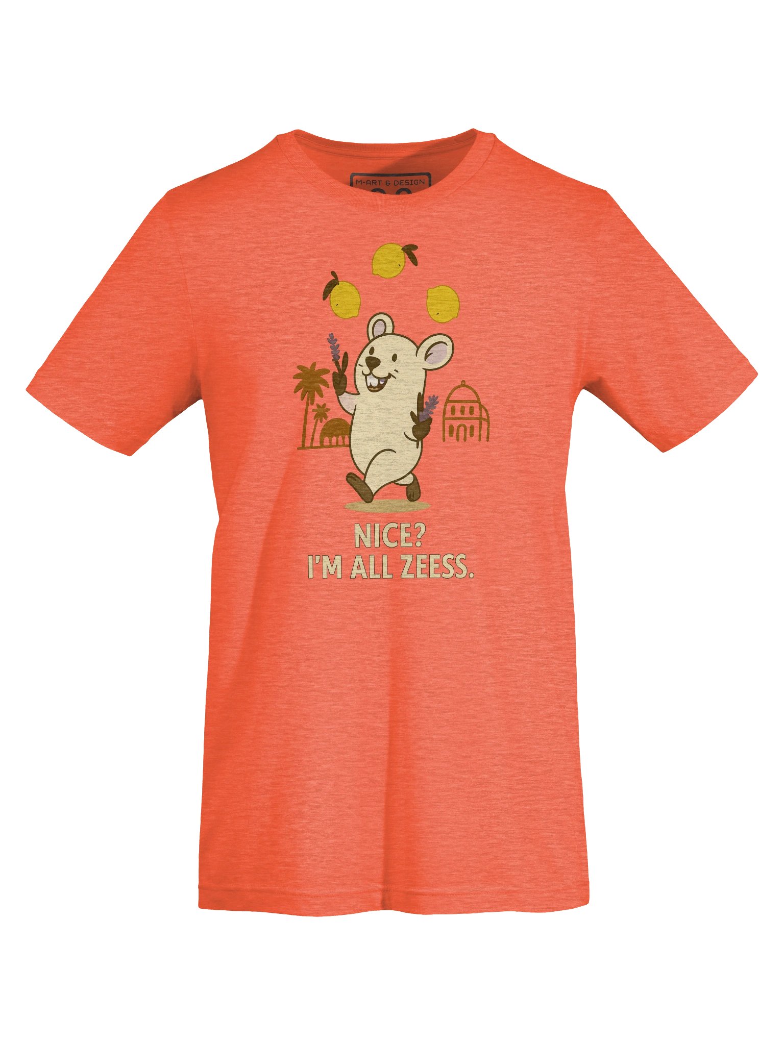 Funny Nice France Pun Shirt – Cute Mouse Lavender & Lemon Tee – “I’m All Zeess” | art.4uand.me product image (7)