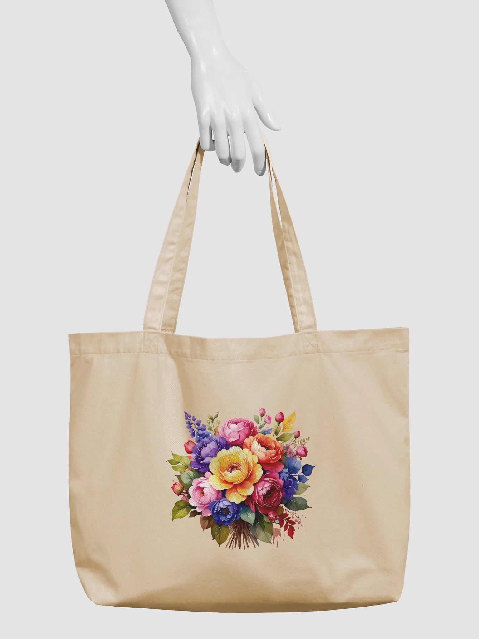 Columbia Road Market Floral Eco Organic Cotton Tote Bag product image (3)