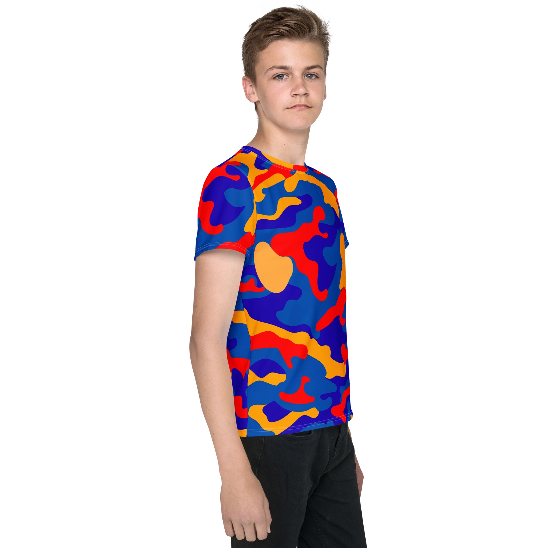 Kids Camo T-Shirt – Bold Multi-Color Graphic Tee product image (4)
