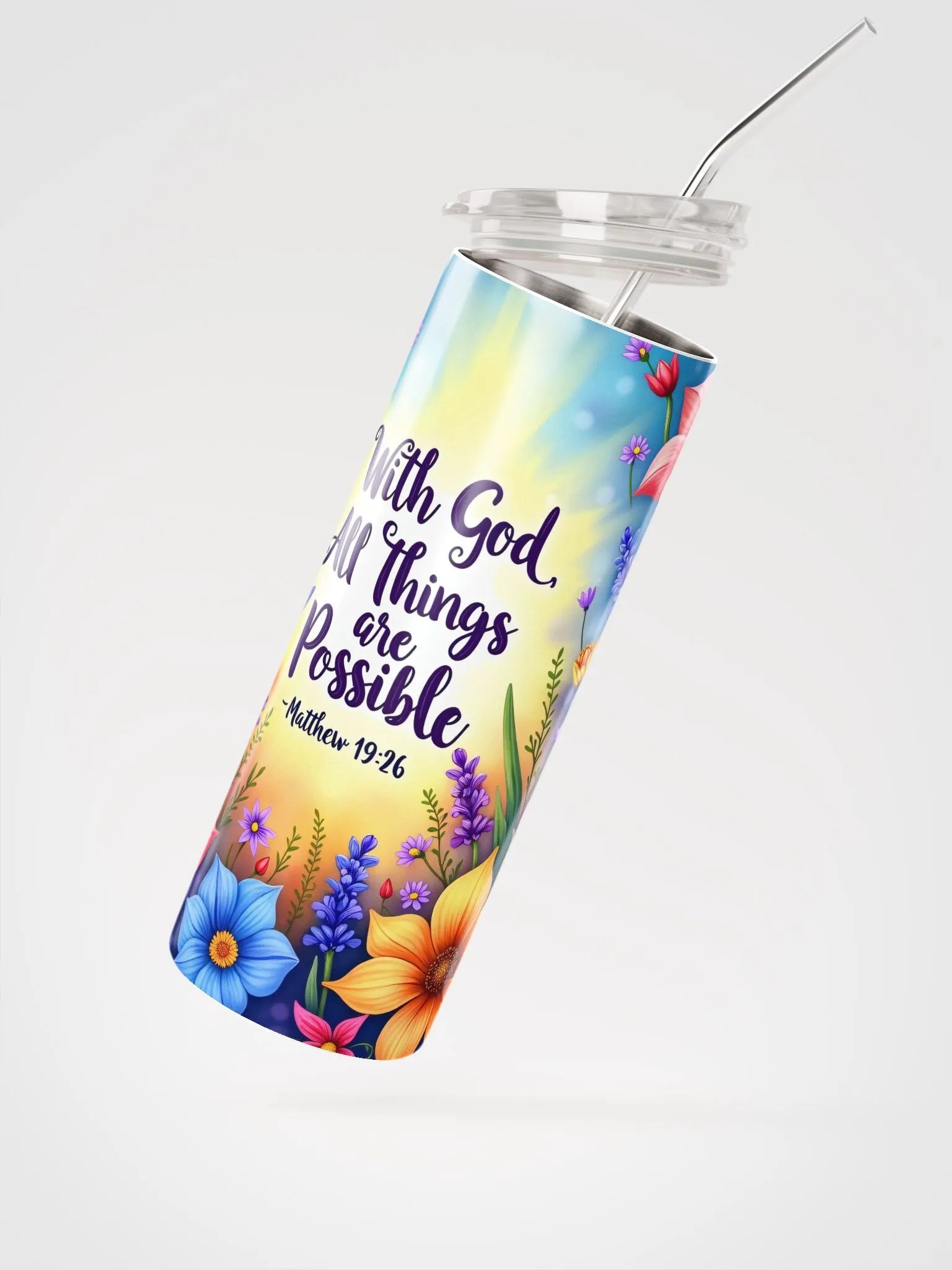 With God All Things are Possible Stainless Steel Tumbler product image (3)