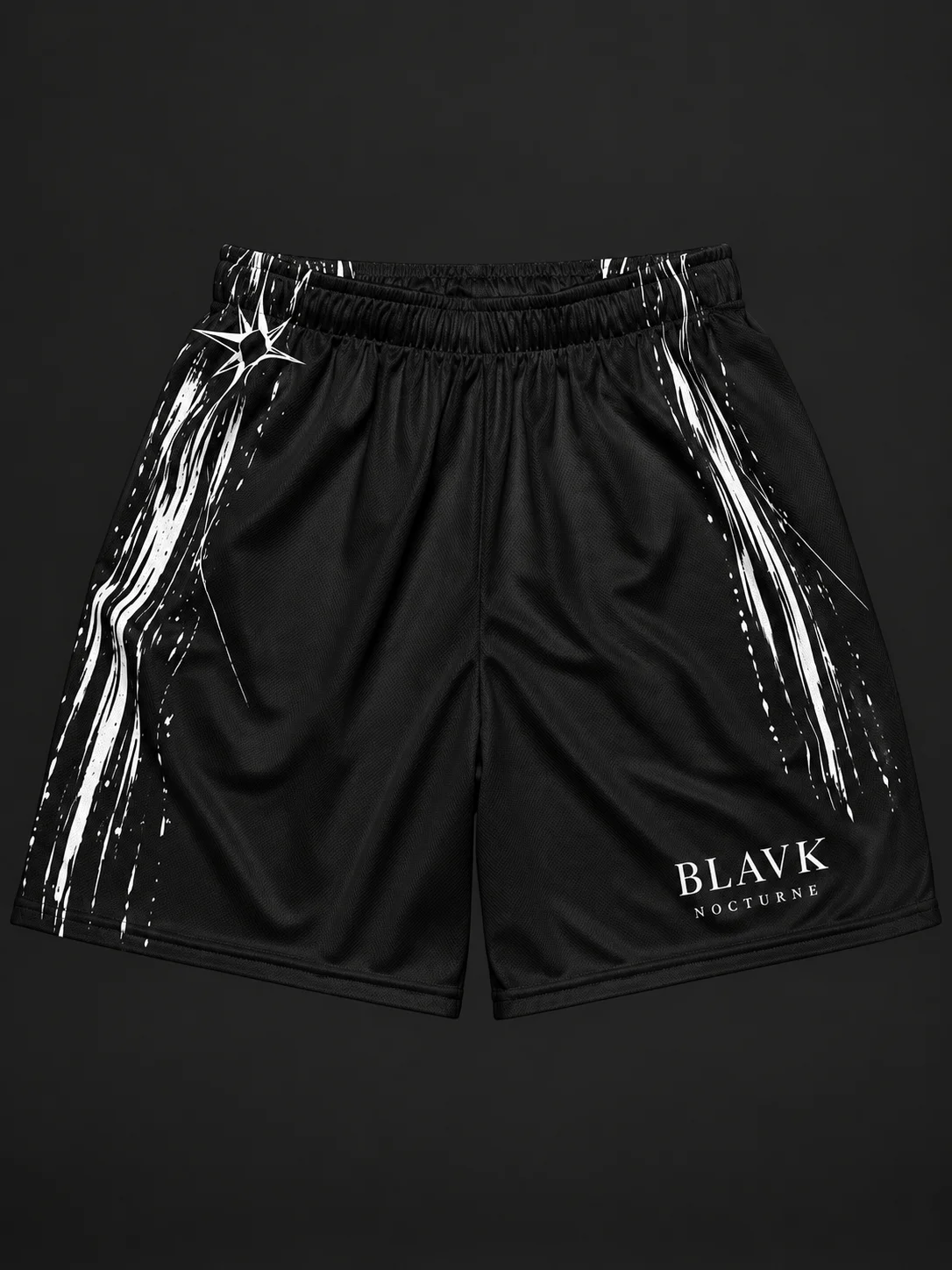 BLAVK NOCTURNE Athletic Shorts — Black product image (2)