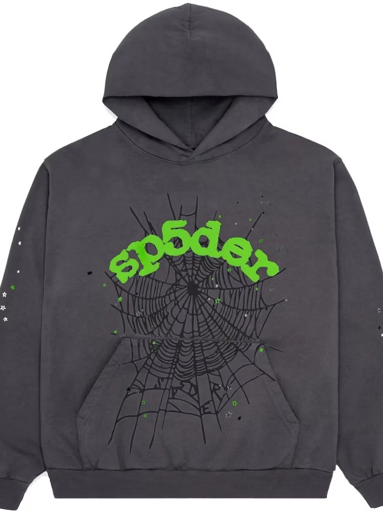 Sp5der Wait Web Hoodie Slate Grey product image (1)