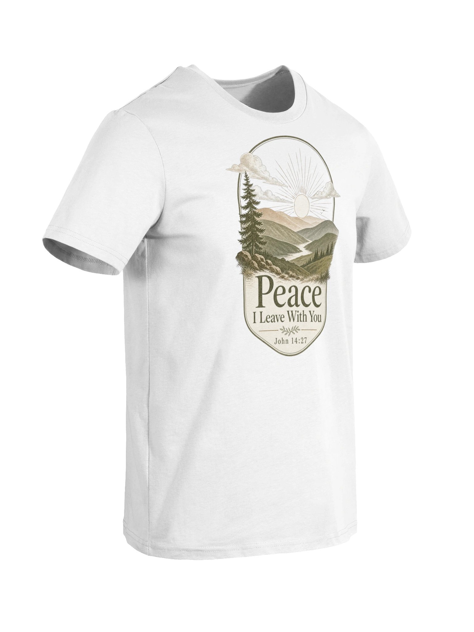 John 14:27 Peace I Leave with You Christian Organic Cotton T-shirt product image (11)