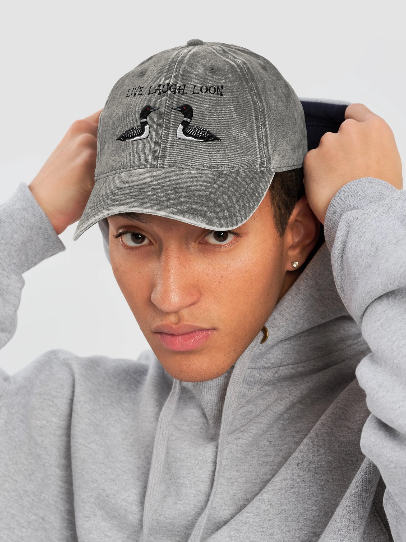 Live Laugh Loon Vintage Hat | Retro Bird Lover Cap | Garment-Washed Dad Hat product image (27)