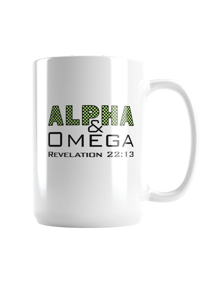 Alpha & Omega Christian 15 oz Mug | Jesus Christ Faith Gift | Inspirational Coffee Cup for Believers product image (2)