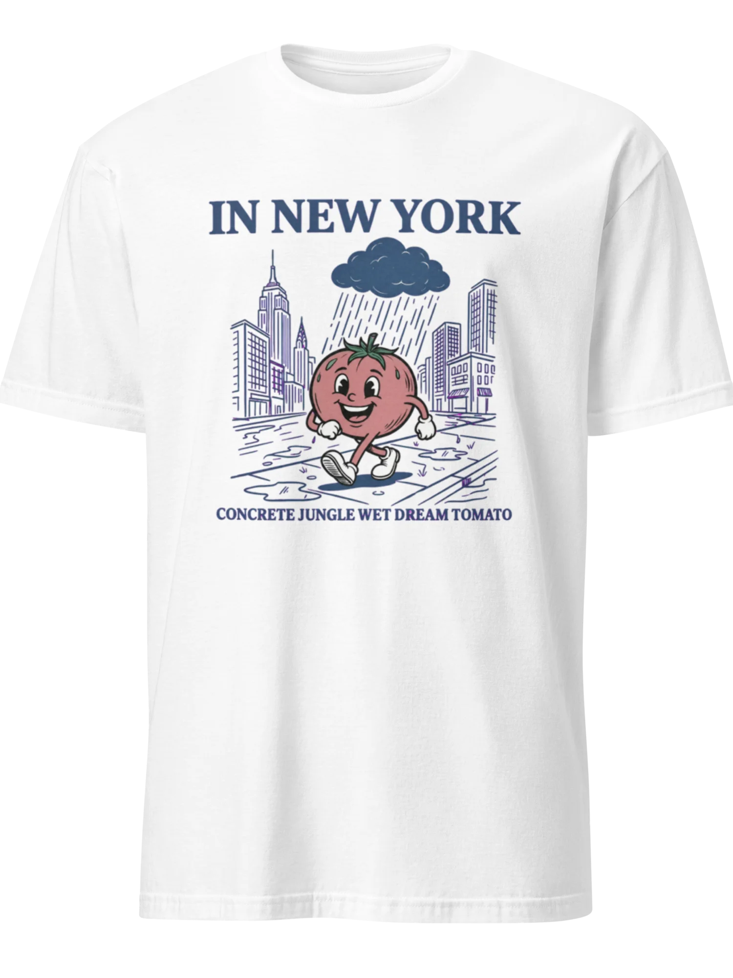 Funny New York Tomato Shirt – Concrete Jungle Pun Tee product image (1)