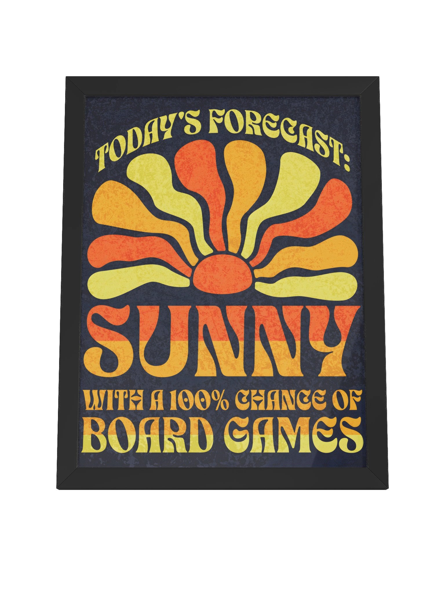 Retro Sunny Forecast Board Games Room Poster - FRAMED product image (15)