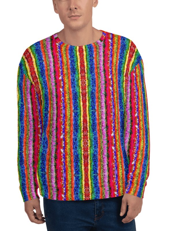 Boho colorful Stripes Unisex Sweatshirt product image (5)