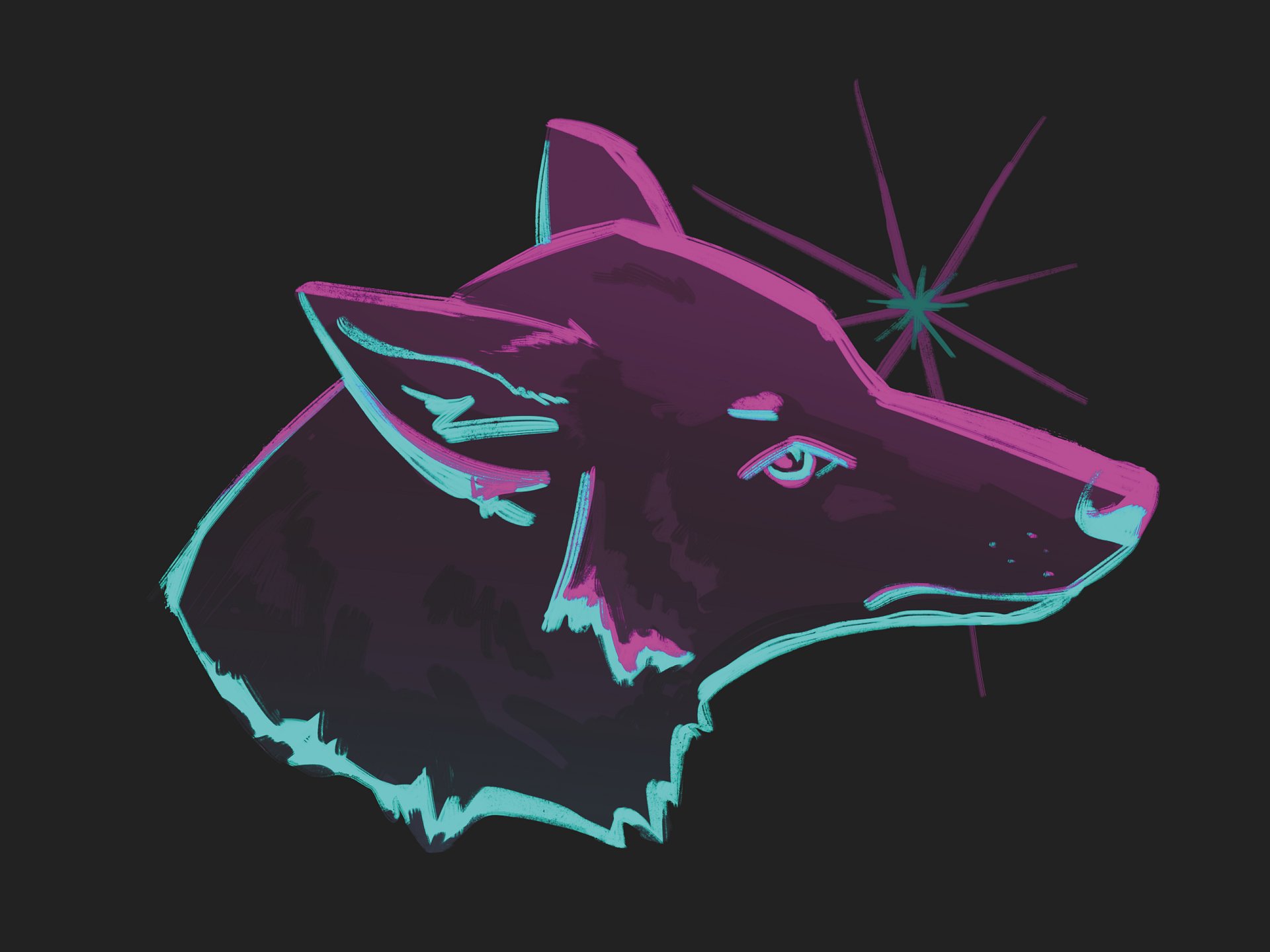 Neon Fox - Digital Image File Download product image (1)