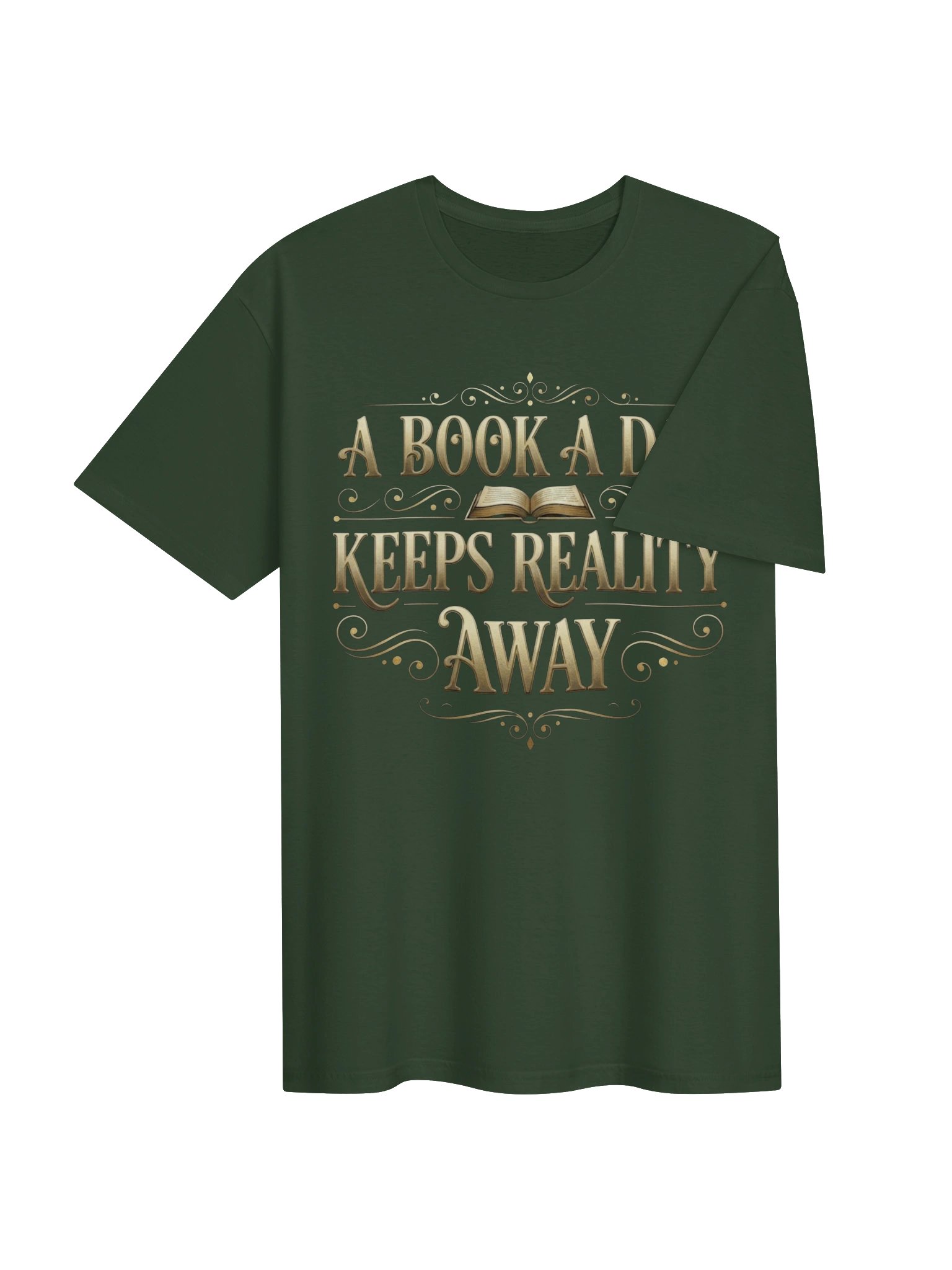 A Book A Day Keeps Reality Away Graphic Tee | Dark Academia Literary Shirt | Comfort Colors® Apparel for Book Lovers product image (46)