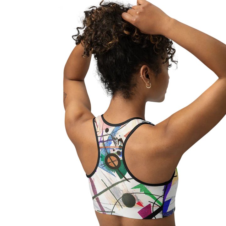 Abstract Lithographic Pattern Design Sports Bra - V2 product image (2)
