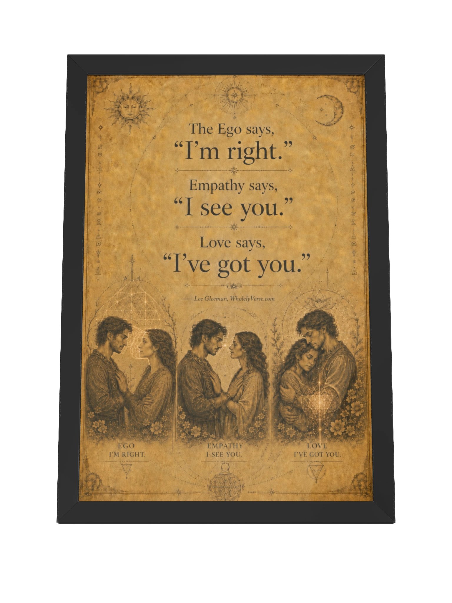 12 x 18 Love Holds What Ego Protects — WholelyVerse Framed Art Print product image (4)