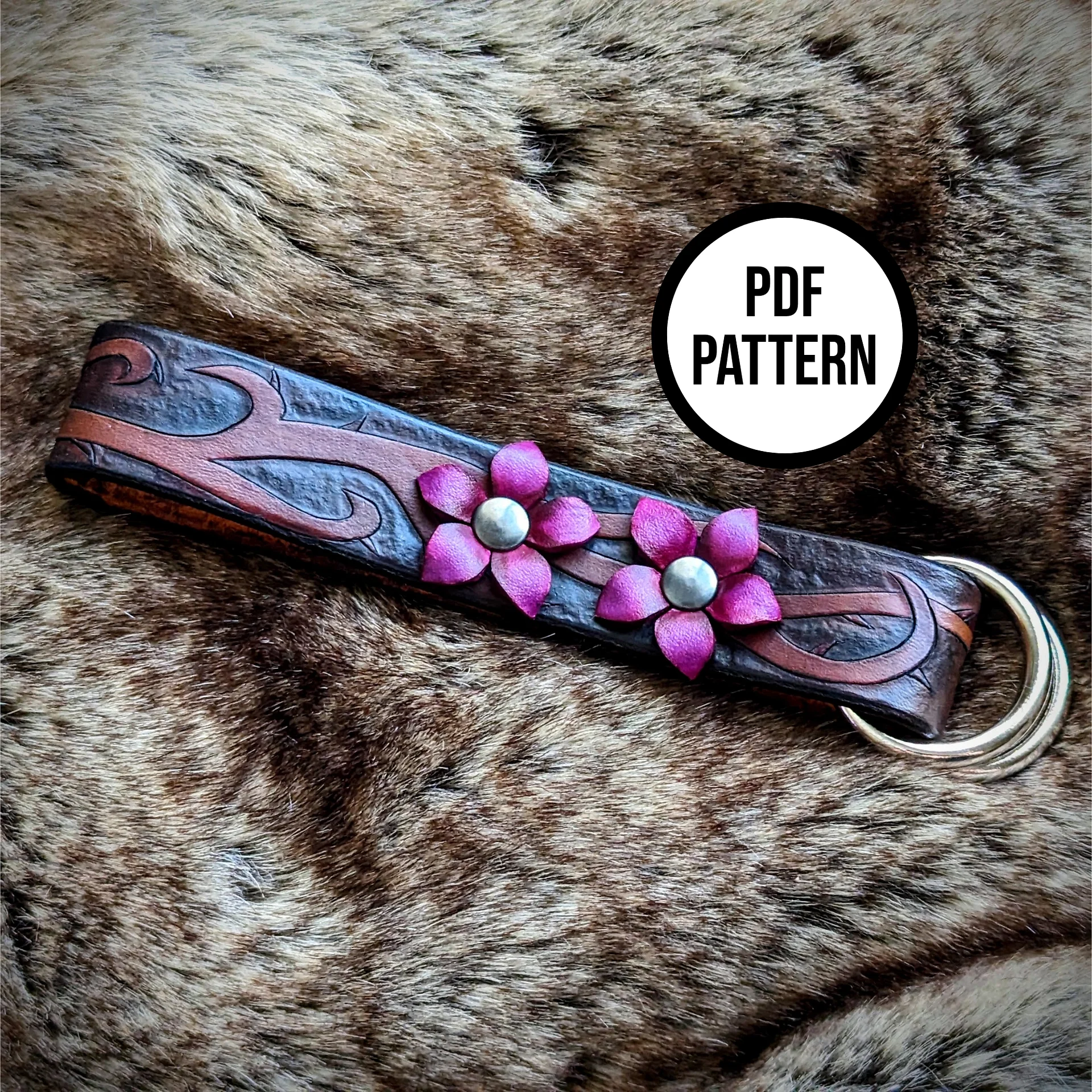 Leather Skirt Hike with Vines & Flowers - PDF Pattern for Leathercraft product image (1)