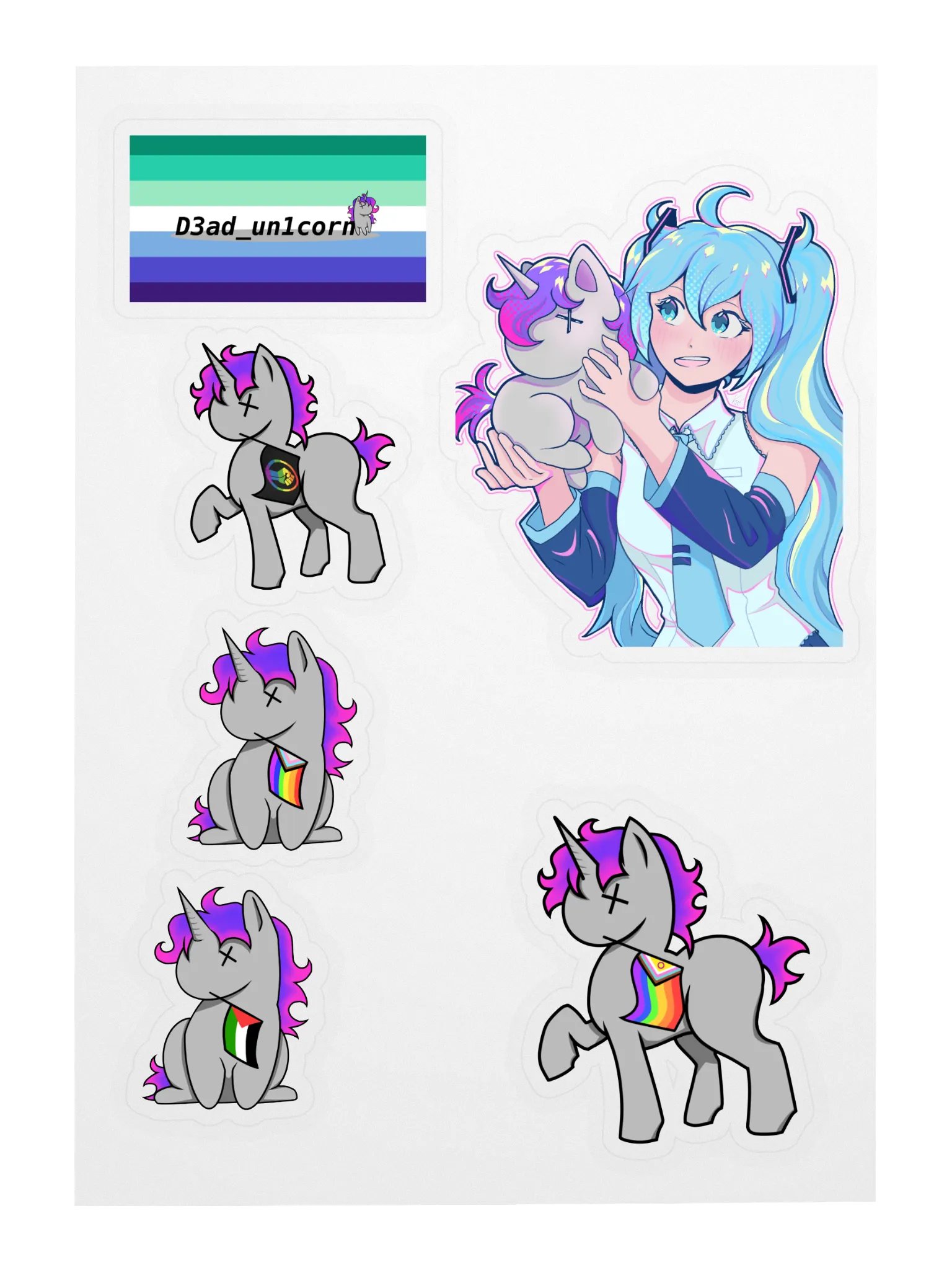 Unicorn Sticker Sheet product image (3)