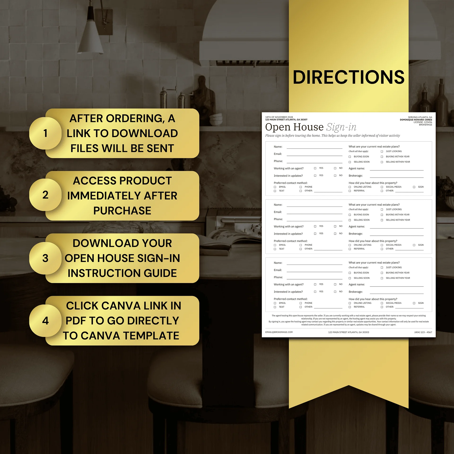 Real Estate Open House Sign-In Value Pack product image (11)