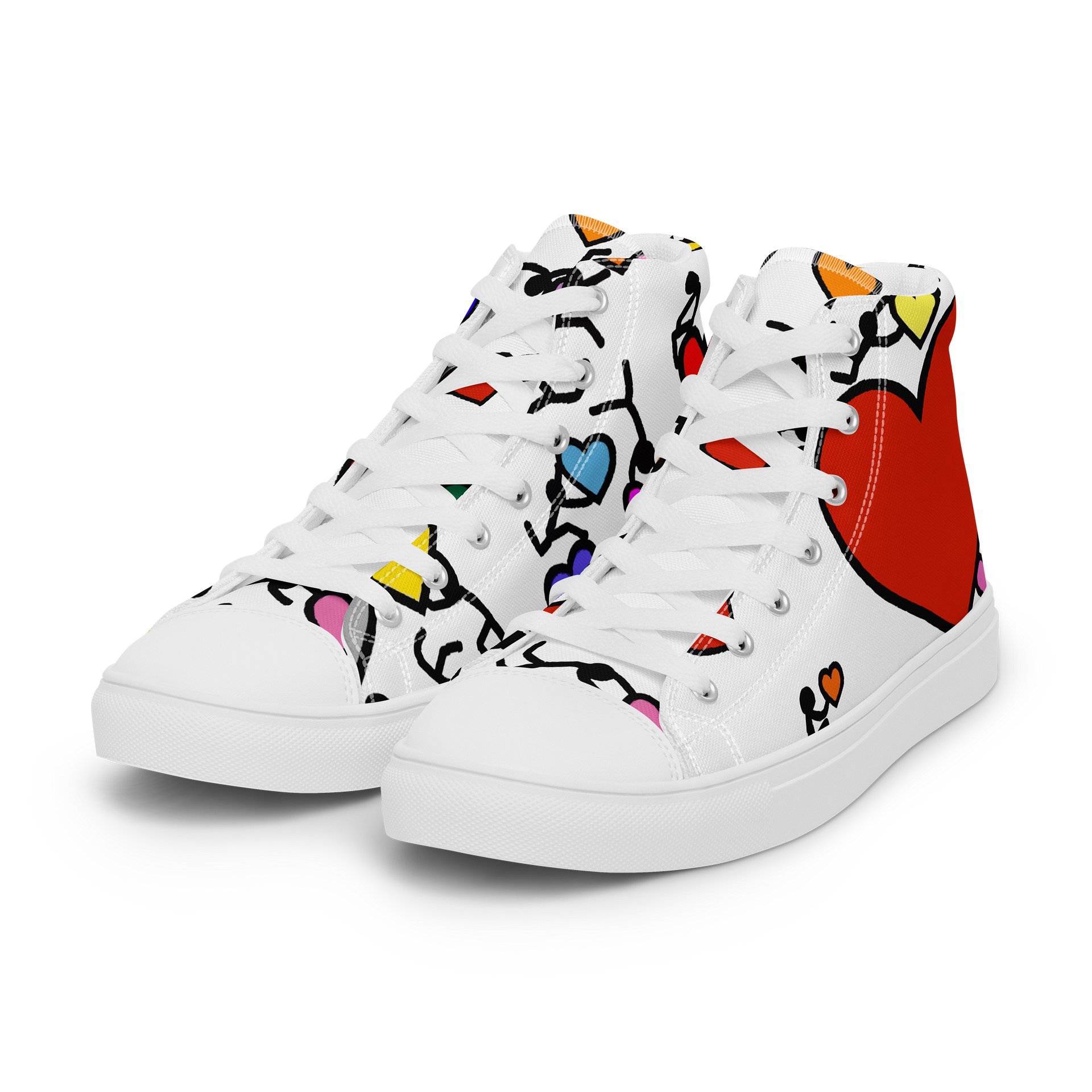 Love in Colour // Woman's Canvas Art High Tops product image (6)