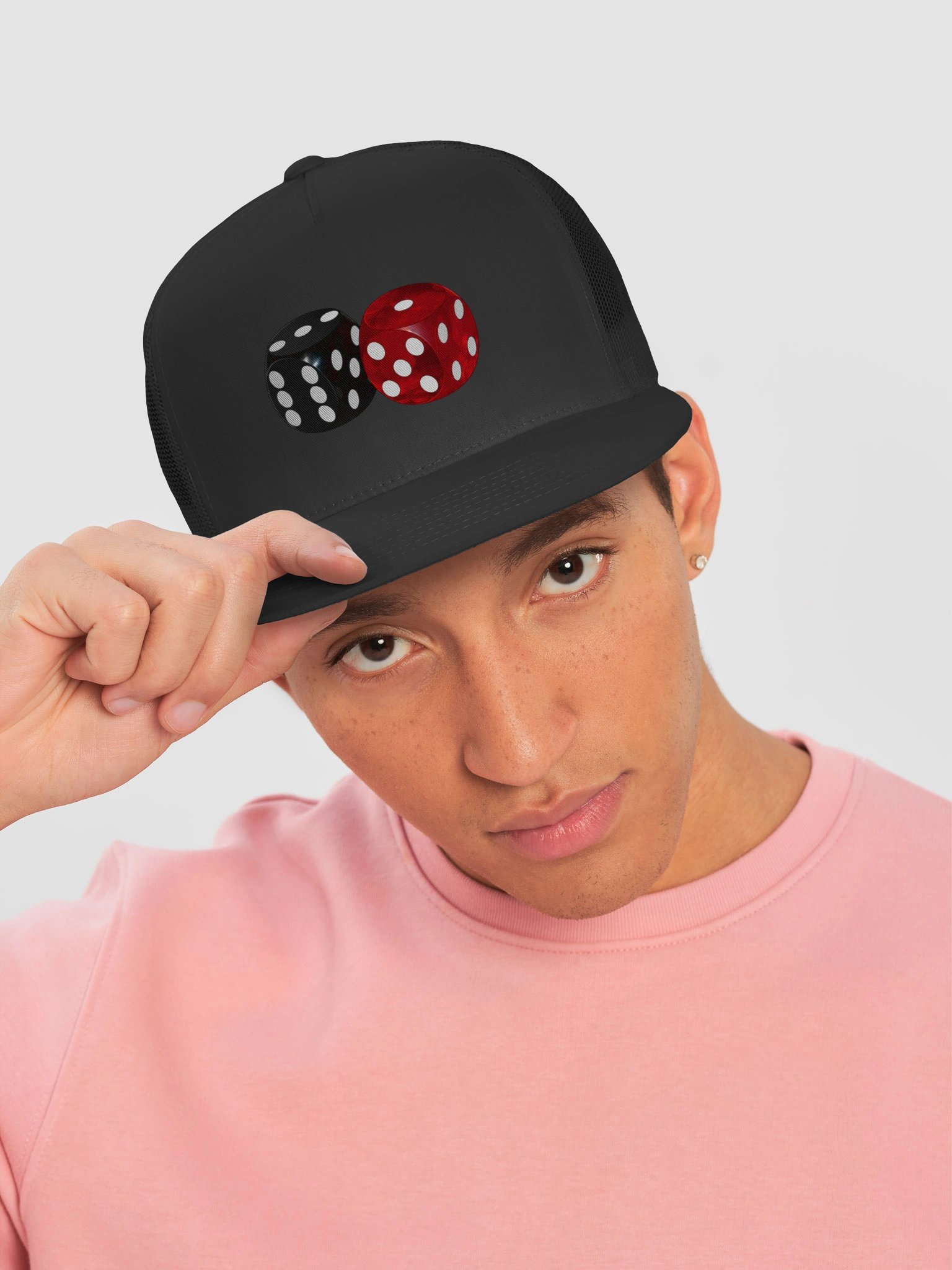 Red & Black Dice Trucker Cap product image (7)