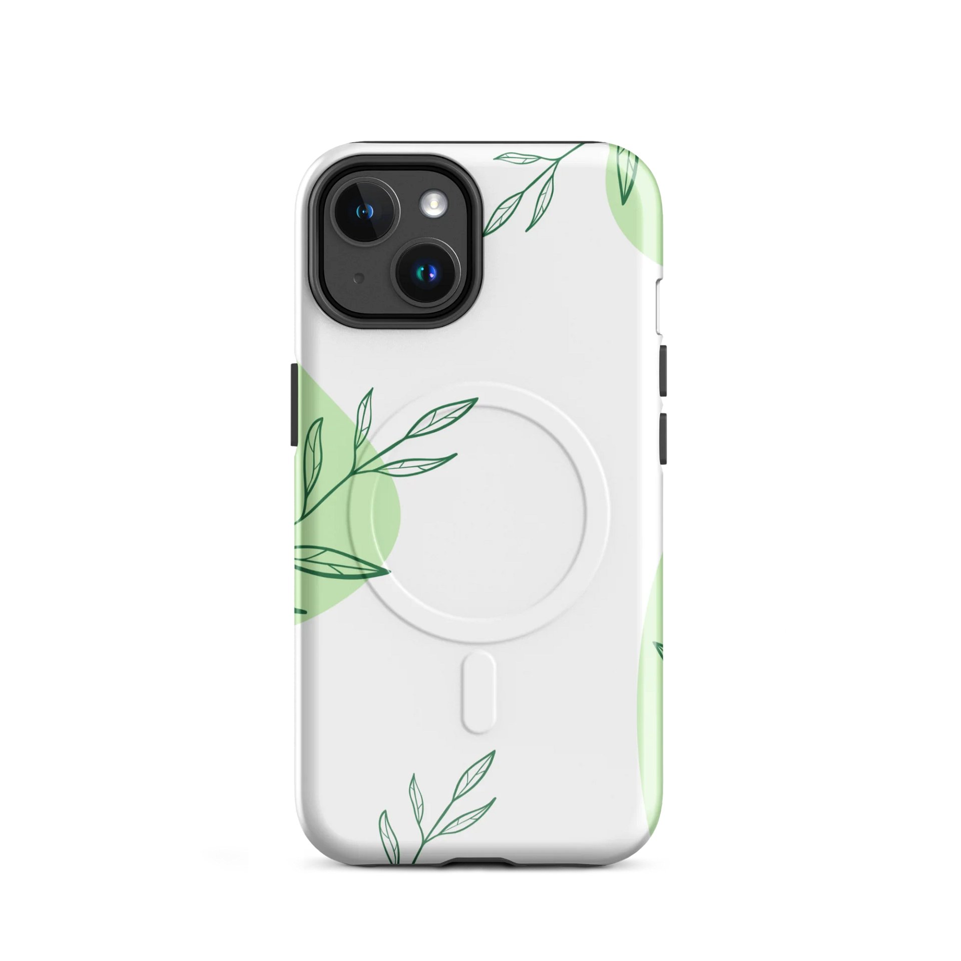 Stylish Tough Magnetic MagSafe® iPhone® Cases with Leaf Design, Eco-Friendly 14, 15, 16, 17, Pro, Pro Max, Plus Cases. product image (2)