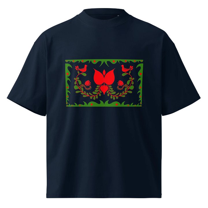 Hungarian Folk Art Red Birds Organic T-Shirt product image (1)