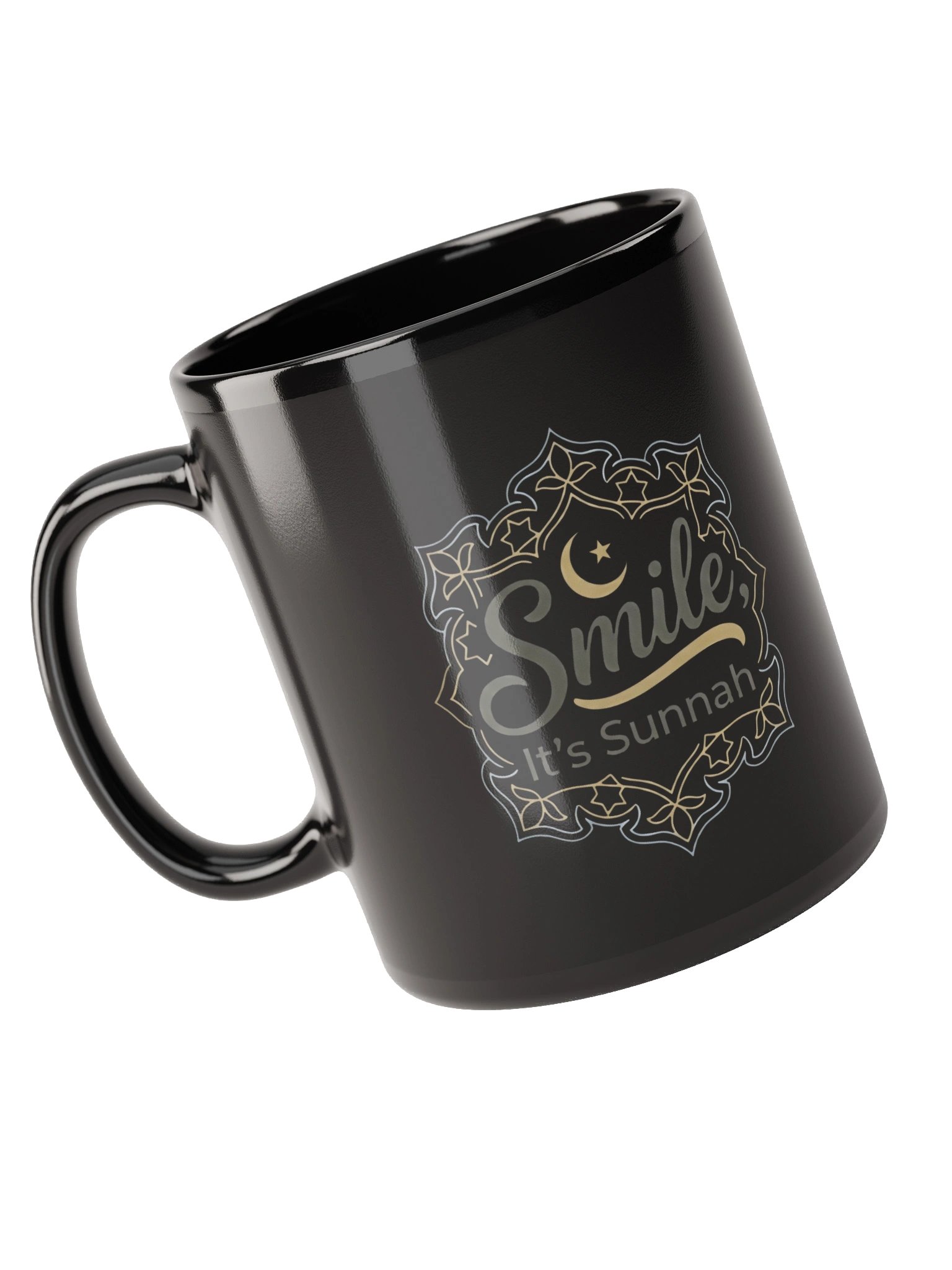 Smile it's Sunnah - Black Glossy Mug product image (3)