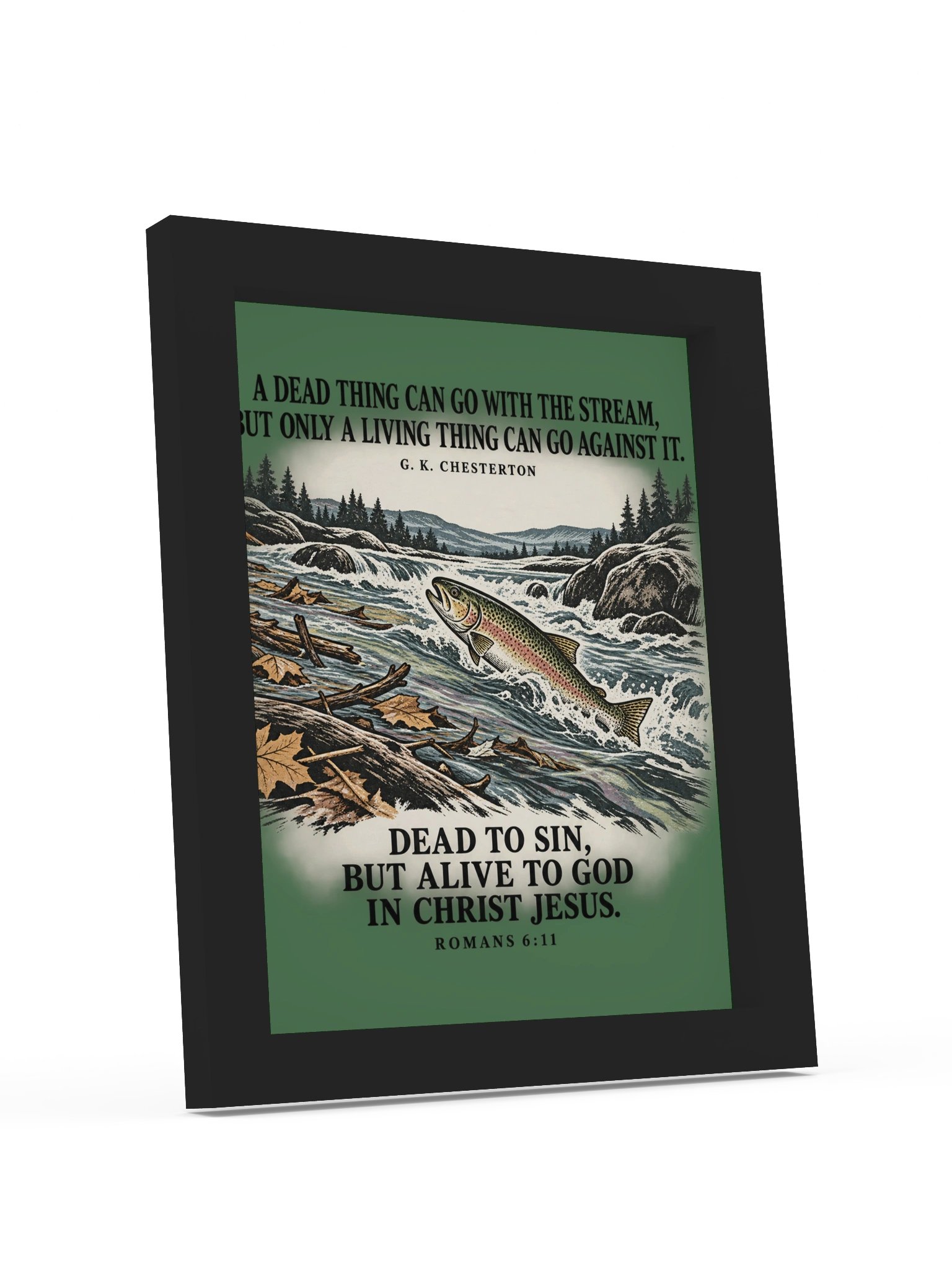 Swimming Upstream Framed Wall Art product image (4)