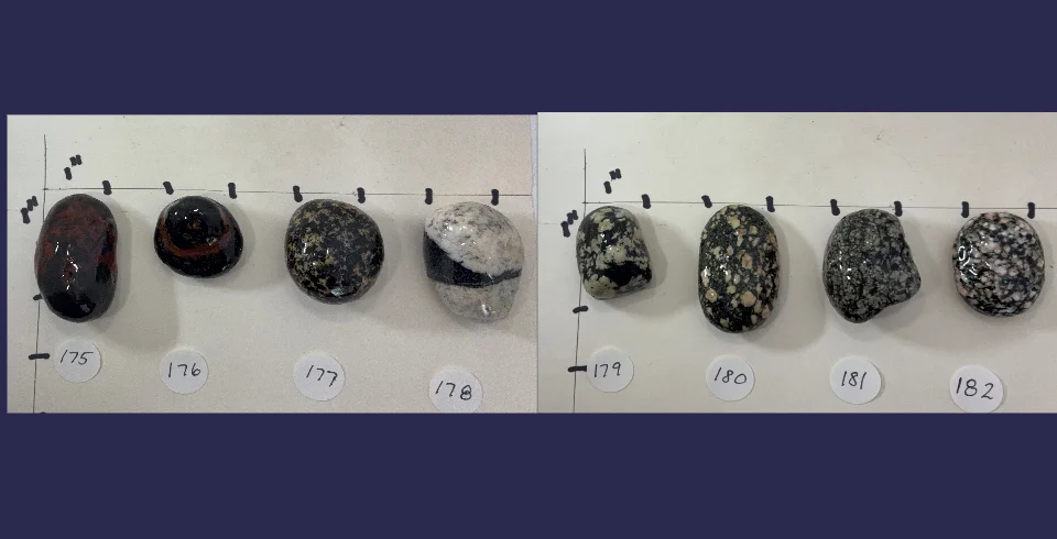Lake Superior rock cabinet knobs blacks,greys,white,beige product image (4)