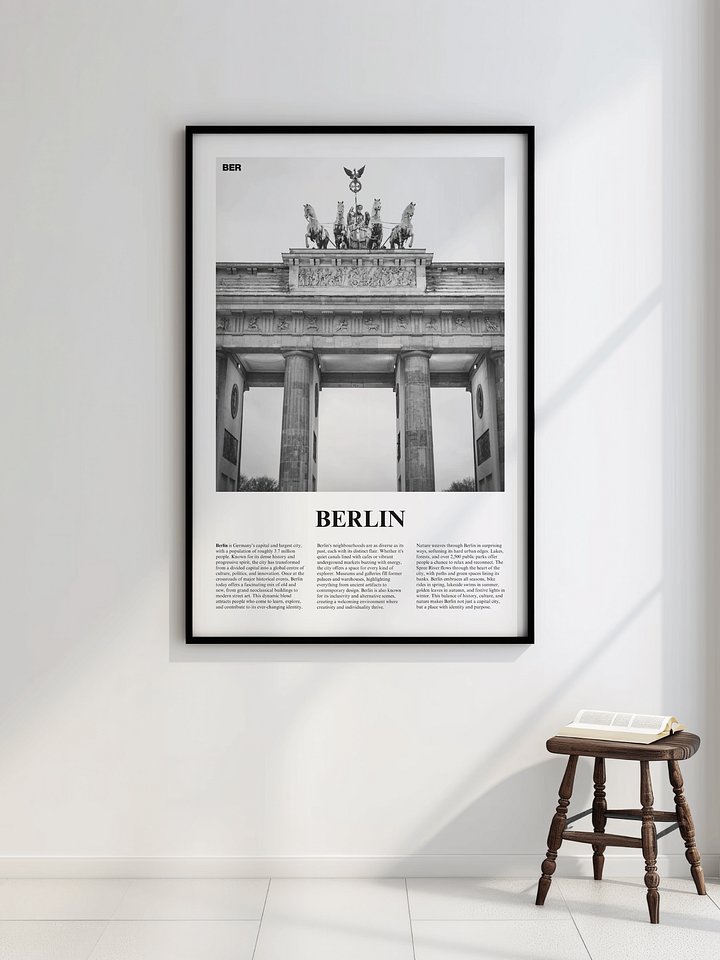 Berlin 04 Newspaper Poster | Framed product image (2)