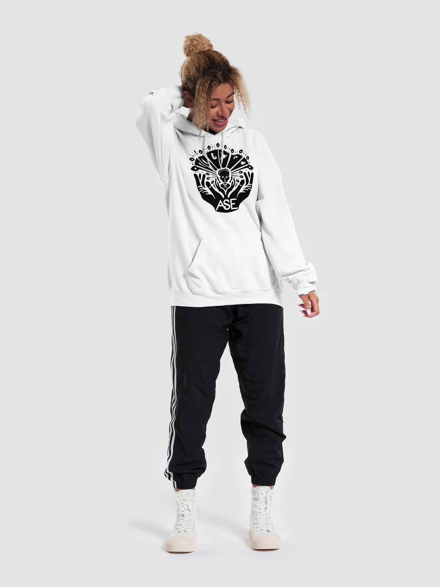 White Unisex Ase Hoodie product image (3)