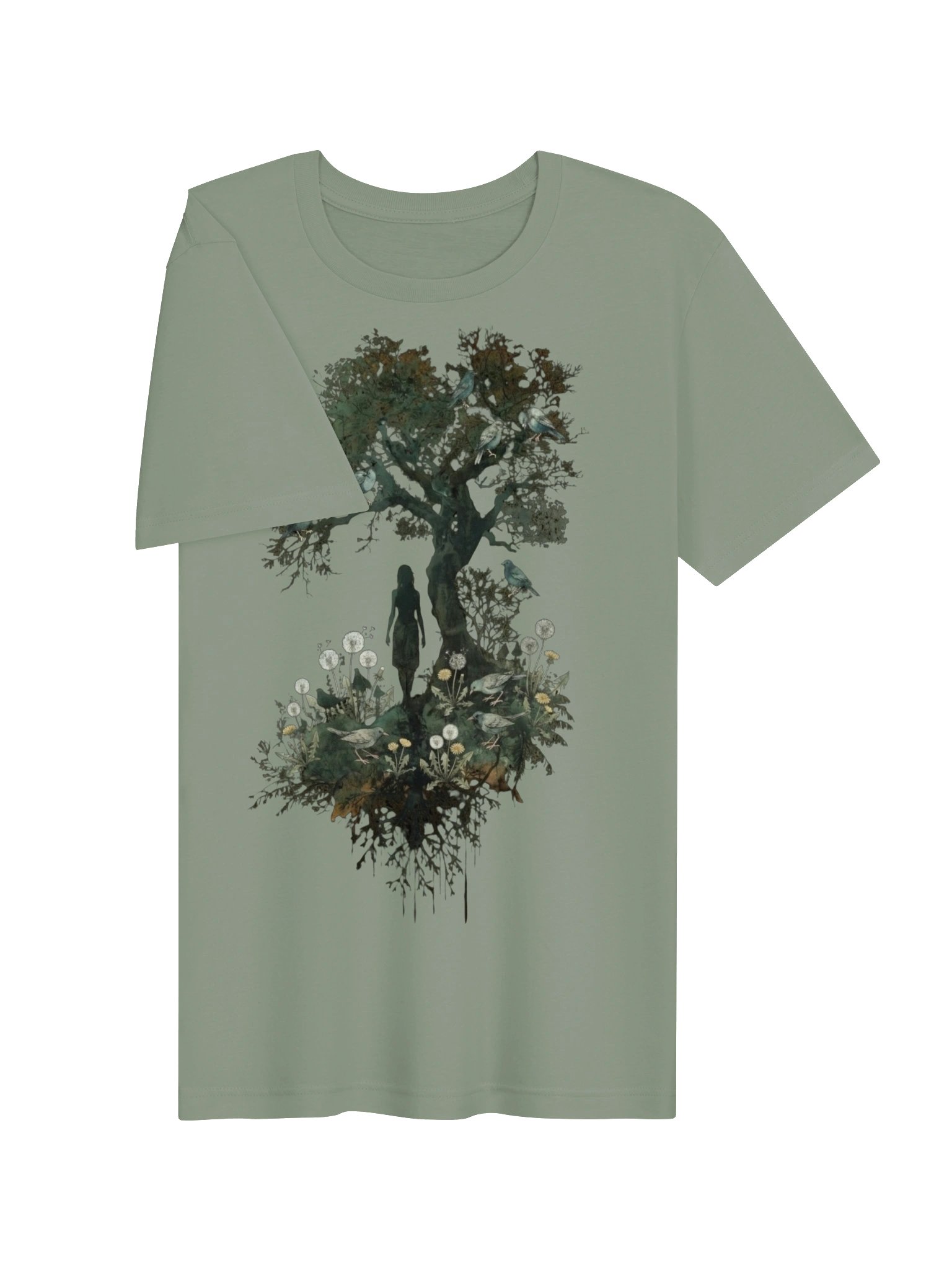 Forest Woman Silhouette Shirt, Divine Feminine Woodland Nature Lover Tee product image (4)