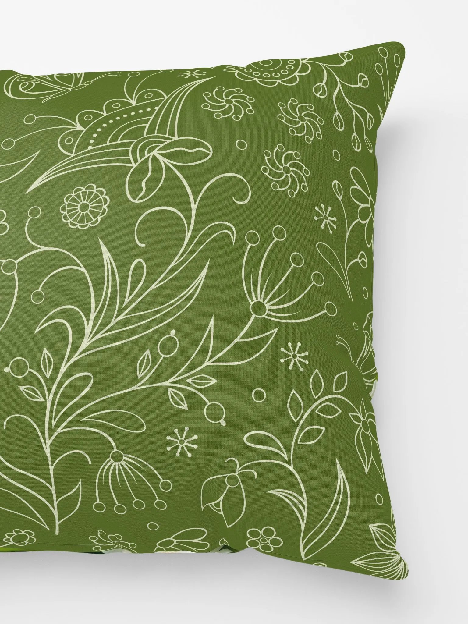 Green Flower Frog Pillow product image (4)