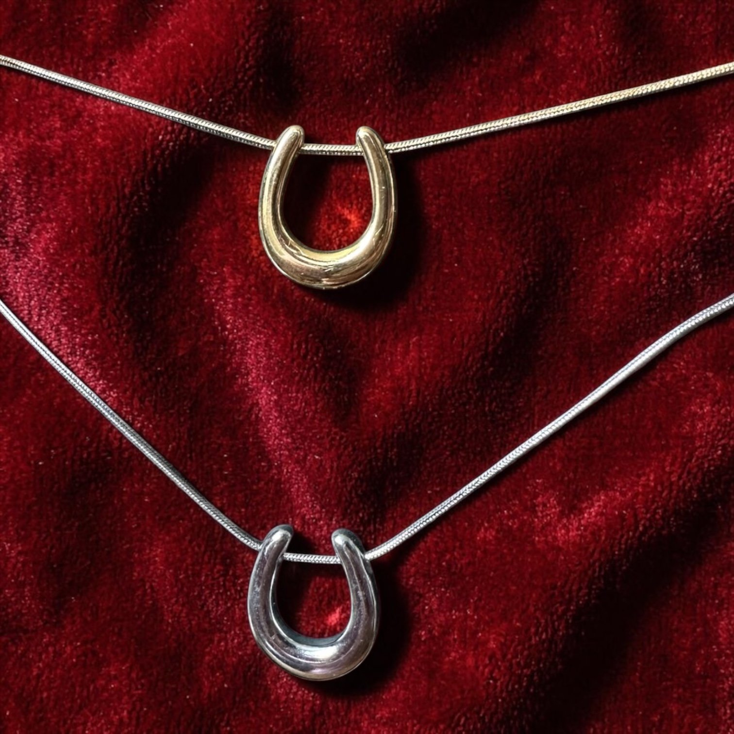 Horseshoe Pendant Necklace | Dainty Equestrian Jewelry | Gold & Silver product image (1)
