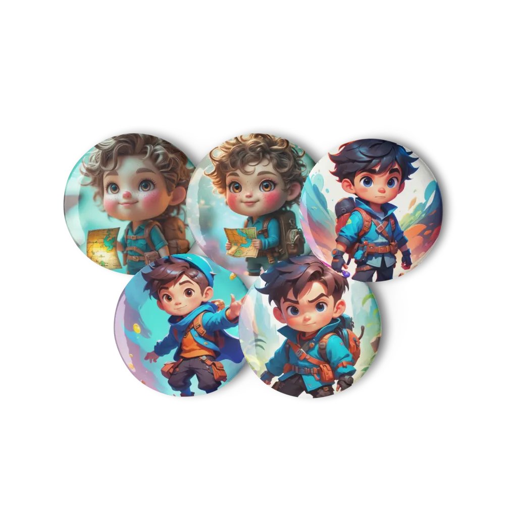 Chibi Adventurer Set B - Button Set Collection product image (7)