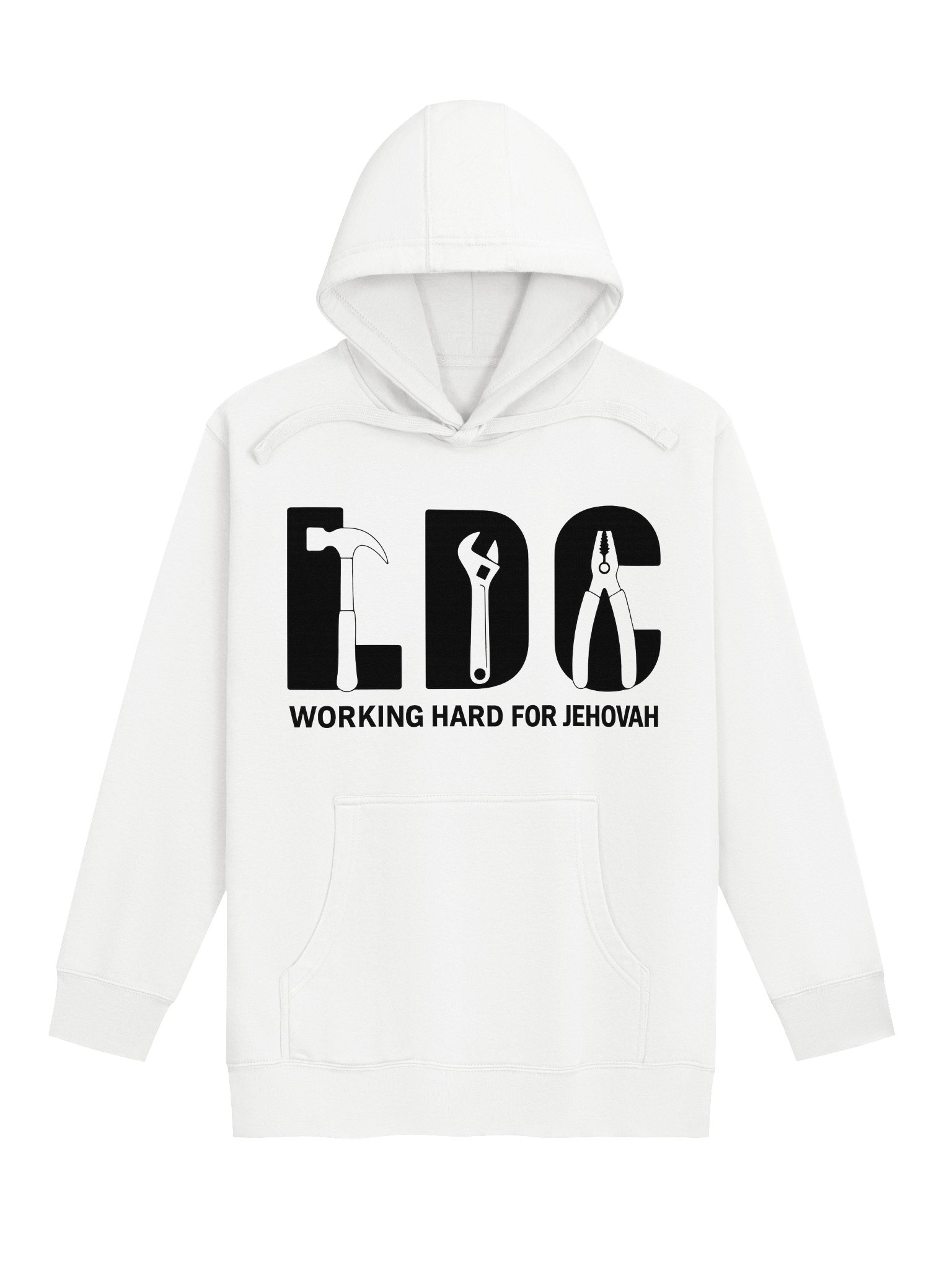 LDC Volunteer “Working Hard for Jehovah” Unisex Hoodie product image (1)