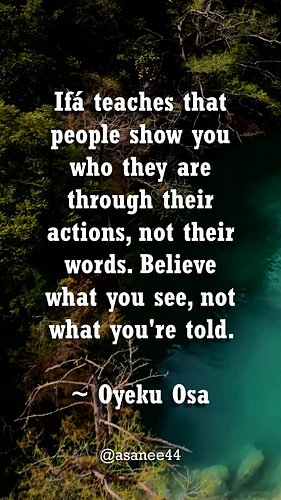 Oyeku Osa speaks about having the discernment to recognize when someone's behavior contradicts what they say. You can't prote...