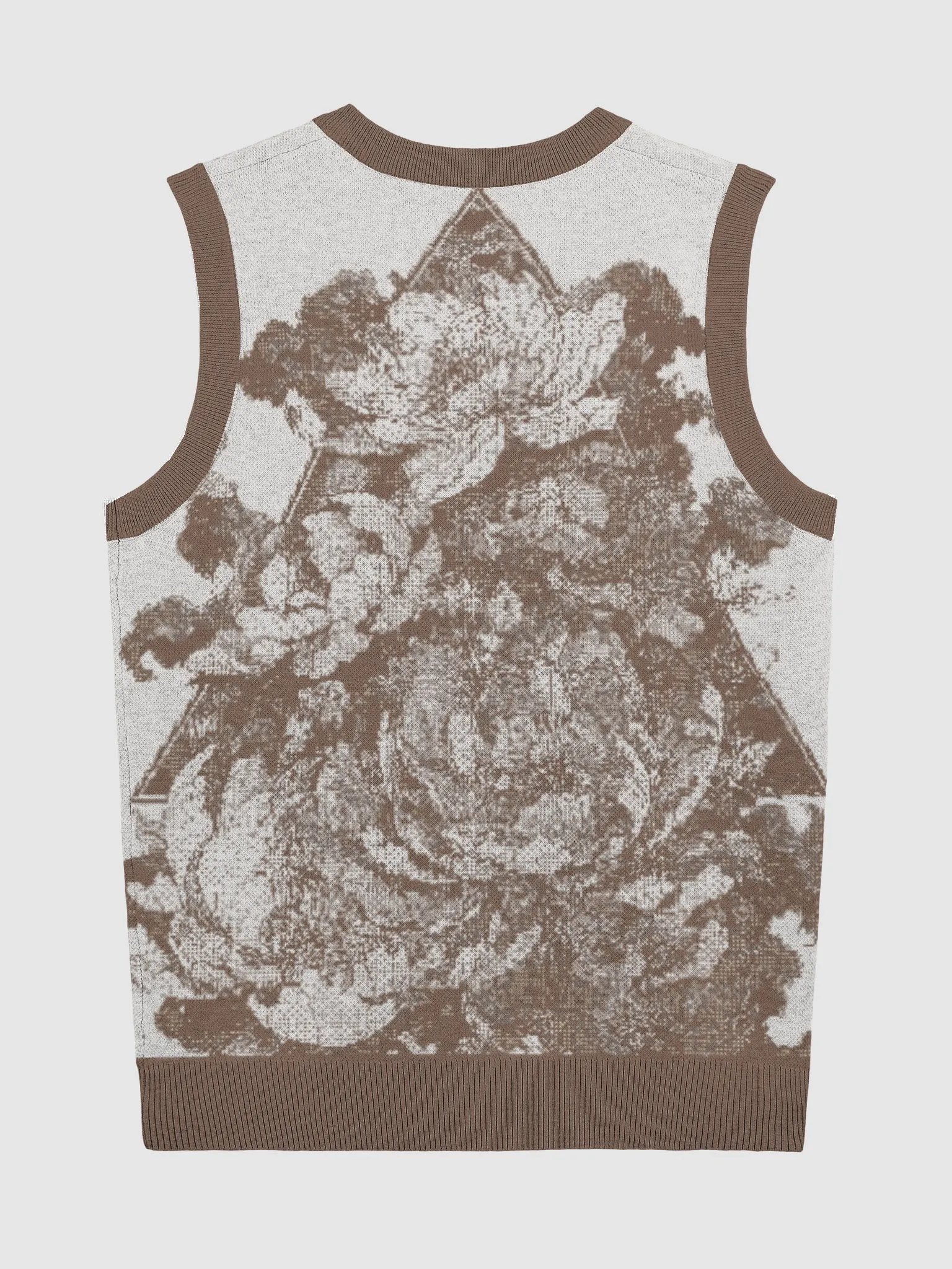 Floral Bliss III Knitted V-Neck Vest product image (2)