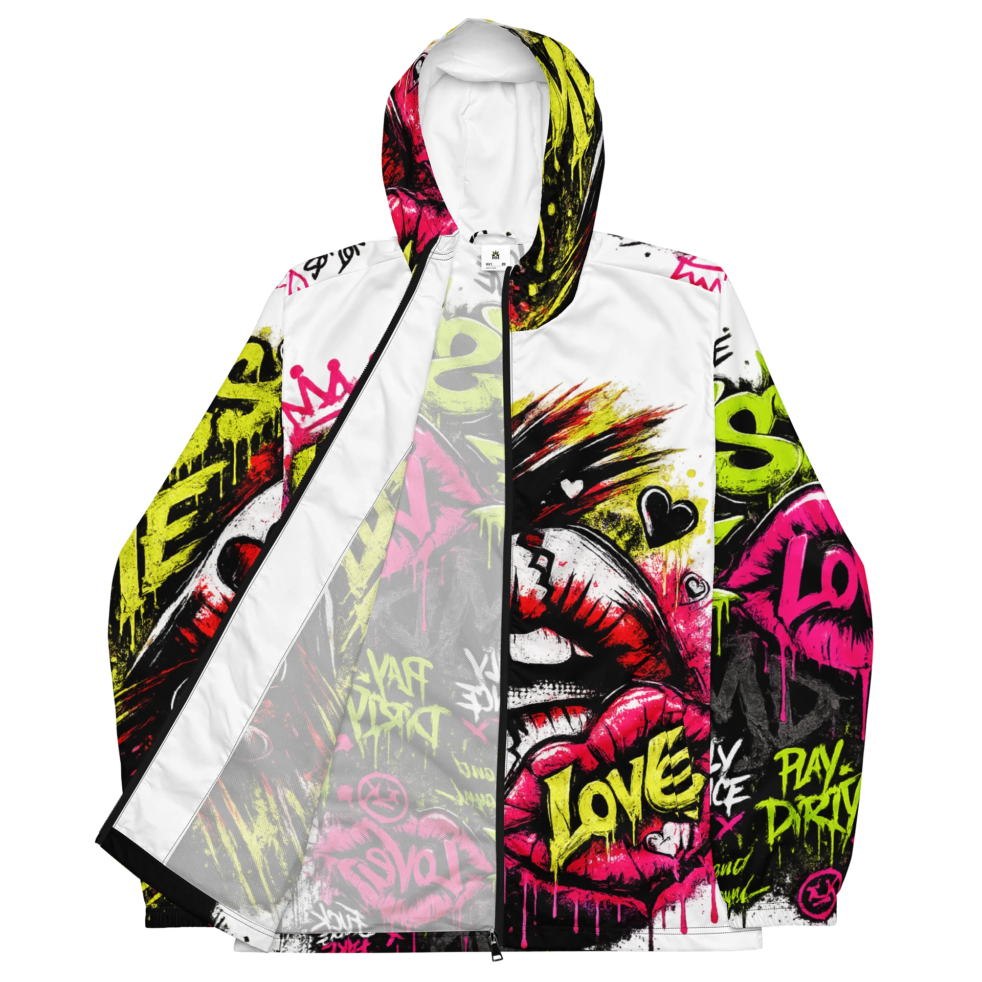 Neon Graffiti Street-Art Windbreaker product image (3)