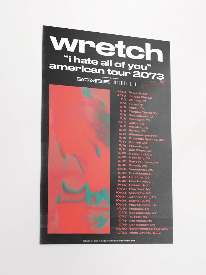 HATE NA Tour 2073 Print product image (2)