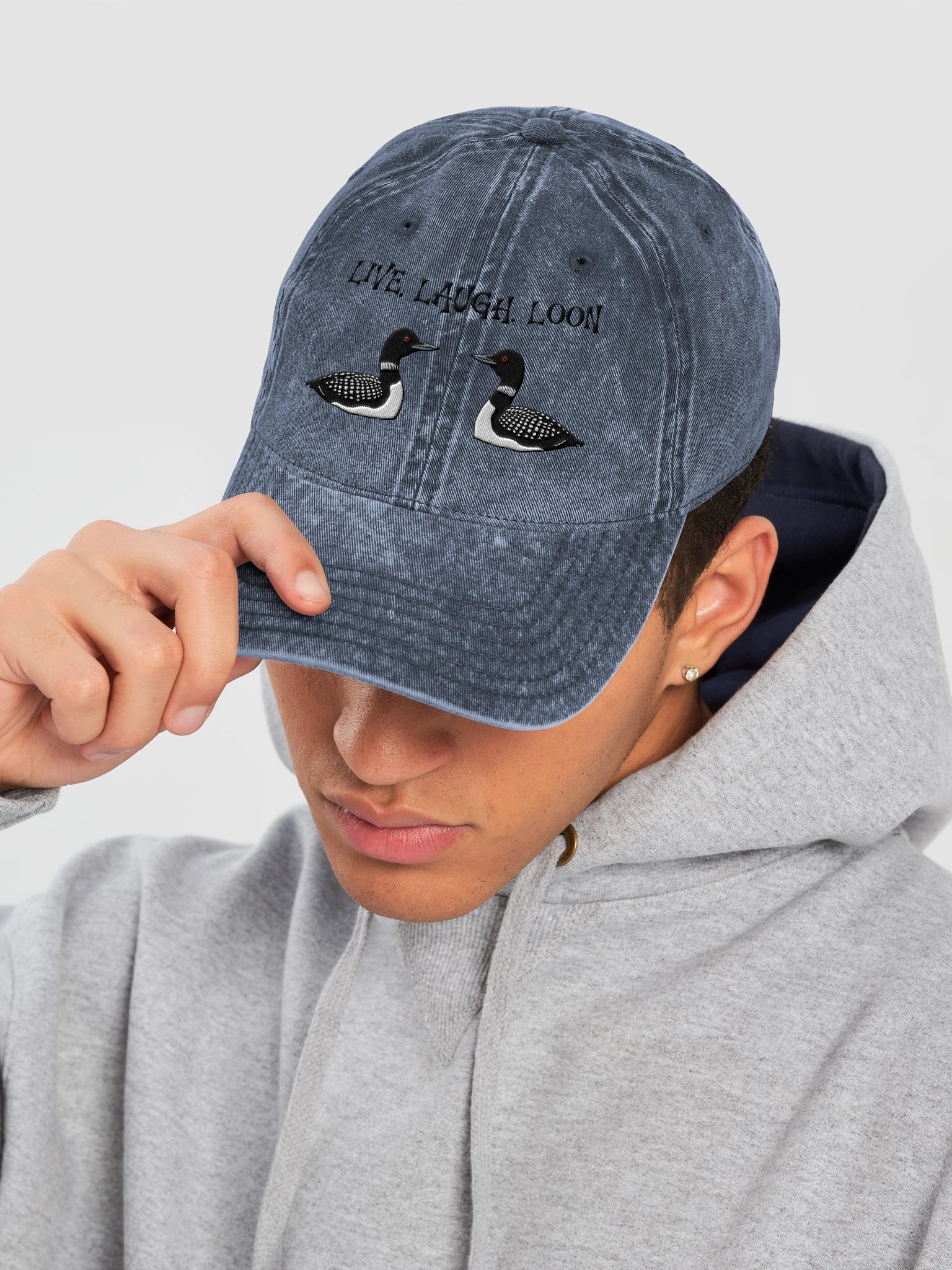 Live Laugh Loon Vintage Hat | Retro Bird Lover Cap | Garment-Washed Dad Hat product image (31)